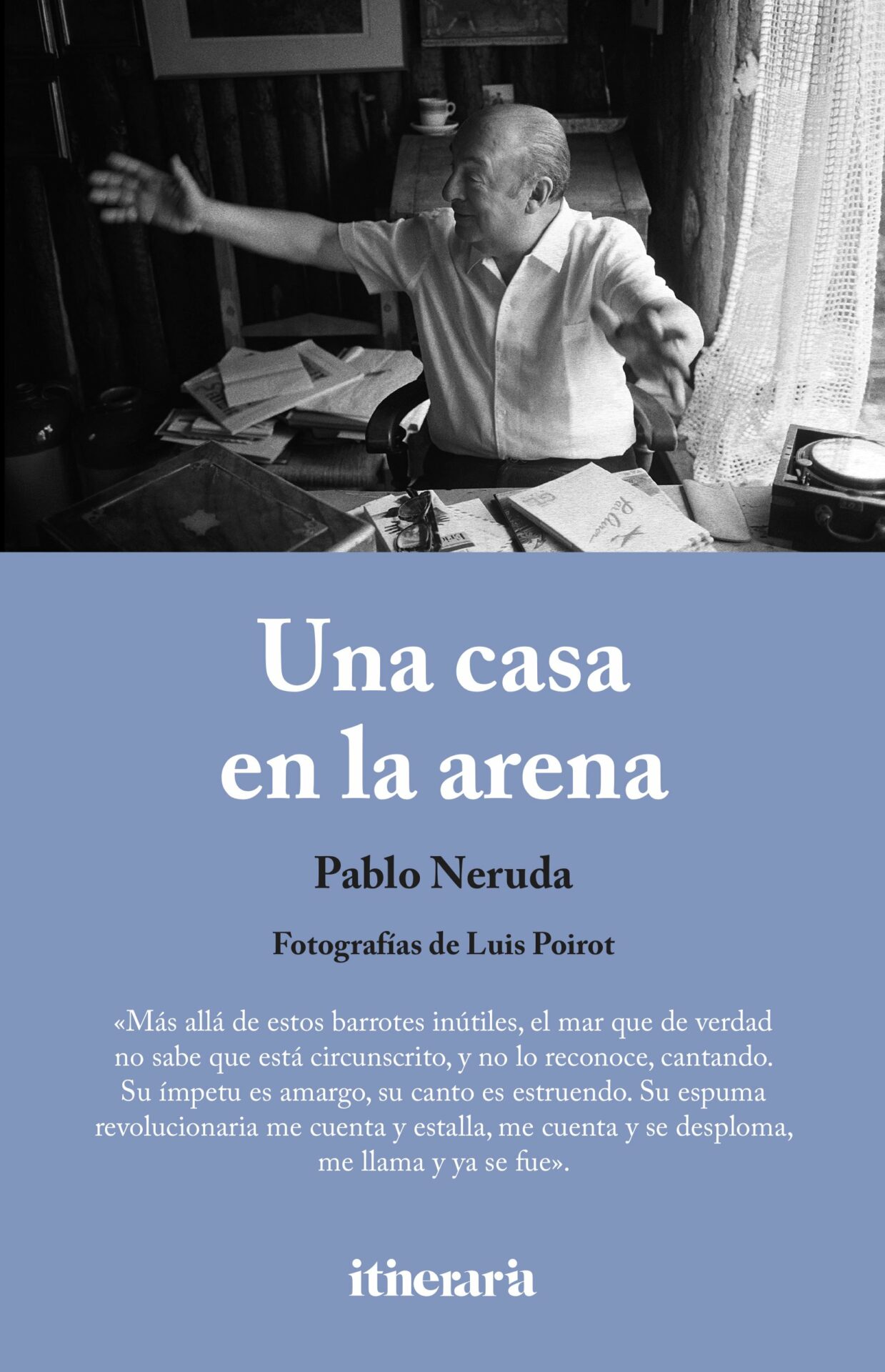 Manuscritos originales de Ensayo sobre la Ceguera en vitrina de exposición
